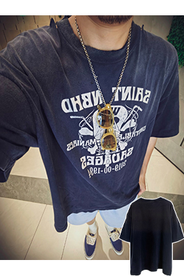 セントマイケル SAINT MICHAEL コラボレーション スカル 半袖Tシャツ