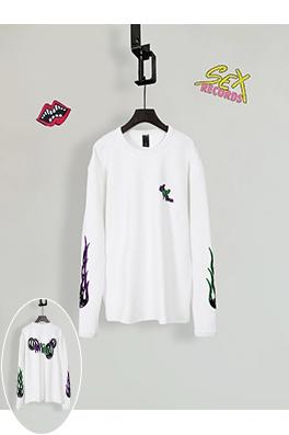 クロムハーツ Mattyboy グラフィティフレイム ホワイトワッフル長袖シャツ