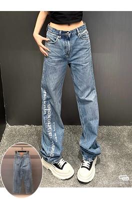 アレキサンダーワンコピー Alexander wang レディース文字がエンボスされたミラーロゴジーンズ
