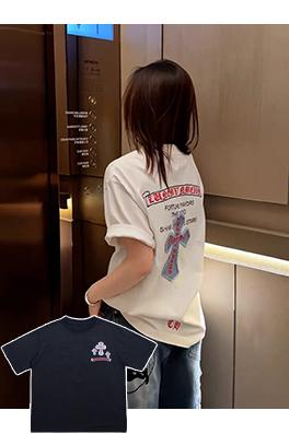 クロムハーツ クラシックな刺繍入り半袖Tシャツ