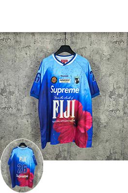 シュプリームスーパーコピー Supreme コラボレーションブランドのハイビスカス柄ティアドロップグラデーション半袖サッカージャージ