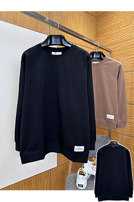 サンローラン SAINT LAURENT 裾にタグ付きクルーネックのスウェットシャツ