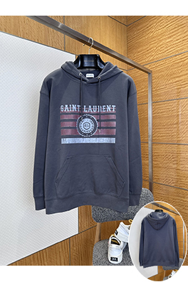 サンローラン SAINT LAURENT レトロなバッジプリントパーカー