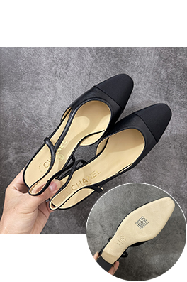 シャネル Slingback レディースシリーズクラシックのチャンキーヒール