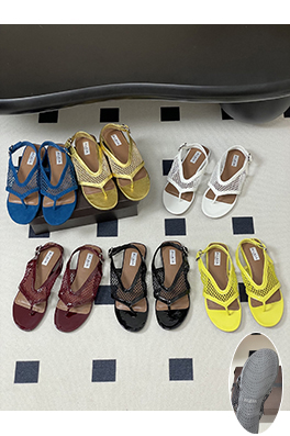 アライア レディースフレンチスタイルのトングメッシュサンダル