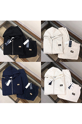 ディオール 初秋カップルけジッパー付きフード付きスウェットシャツ＆スウェットパンツセット