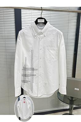 トムブラウン偽物 チェーンリンク刺繍入り長袖シャツ