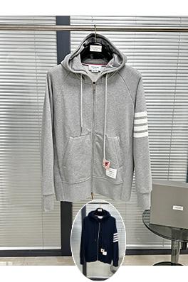 トムブラウンジッパー付きフード付きジャケットスーパーコピー  ジップアップ フード付きジャケッ
