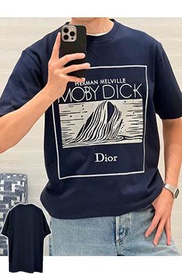 ディオール 白鯨の刺繍入り半袖Tシャツ
