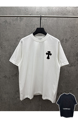 クロムハーツ  26SS 春夏新作 双层貼布刺繍 半袖Tシャツ