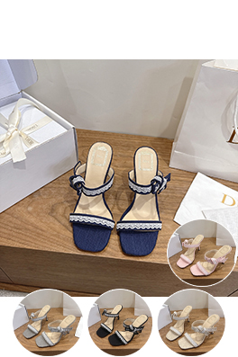 ディオールコピー J'ADIOR Dentelle レディースファッション春夏リボン付き蝶ネクタイサンダル