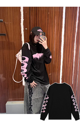 バレンシアガ偽物 BALENCIAGA 文字刺繍入り3Mダイレクトプリント長袖シャツ