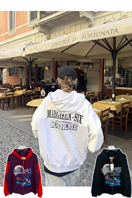 シュプリーム X マルタンマルジェラコピー Supreme イーグル柄ジップアップパーカー