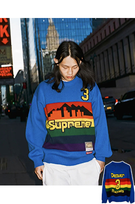 シュプリーム偽物 Supreme ゴールドラッシュシティスカイラインクルーネックセーター
