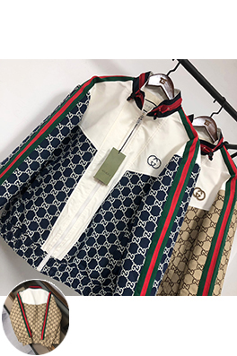 グッチコピー 最新のパッチワークジャカードスタンドカラージャケット