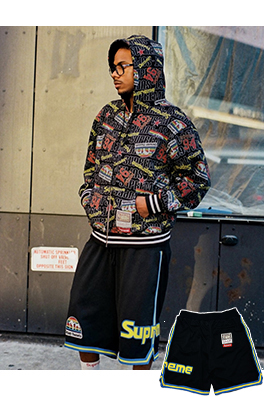 シュプリームスーパーコピー SUPREME コラボレーションブランドのカラーブロックサイドストライプスター刺繍入りアスレチックショーツ