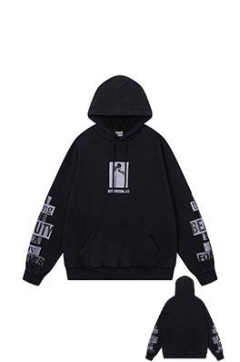 バレンシアガスーパーコピー ローズパッチワークの文字が直接プリントウォッシュとダメージフード付きスウェットシャツ