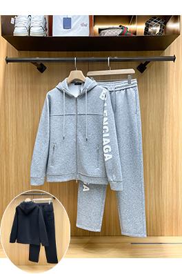 バレンシアガ テリークロス刺繍文字パターンロゴカジュアルスーツ