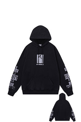 バレンシアガスーパーコピー ローズパッチワークの文字が直接プリントウォッシュとダメージフード付きスウェットシャツ