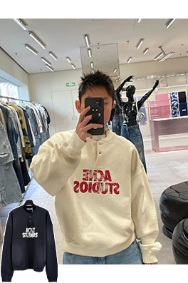 アクネストゥディオズ偽物 Acne Studios  スモールロゴプリント・ヴィンテージスウェット