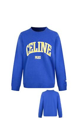 セリーヌクルーネックスウェットスーパーコピー CELINE プリントロゴ入りクルーネックスウェット