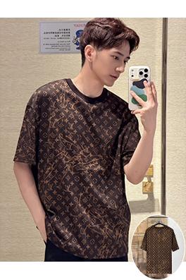 ルイヴィトン半袖Tシャツコピー モノグラム柄総柄半袖Tシャツ