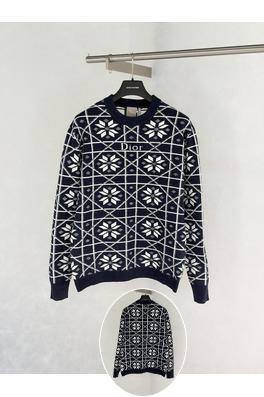 ディオールスーパーコピー スキーシリーズ 花柄アーガイル クルーネックニット