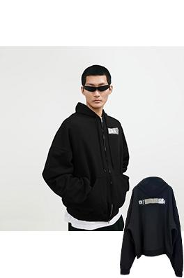 バレンシアガスーパーコピー アルミテープ・ウォッシュジップアップ・フード付きスウェット