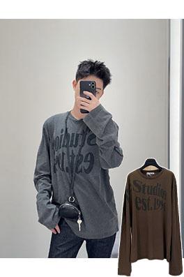 アクネストゥディオズ Acne Studios レタープリントのダメージ長袖シャツ
