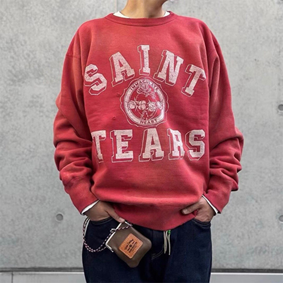 セント マイケル偽物 × TEARS コラボ  メンズ レディース長袖 Tシャツ高品質