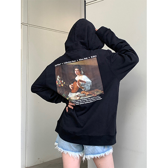 オフホワイト偽物 メンズレディース パーカー フード Tシャツ