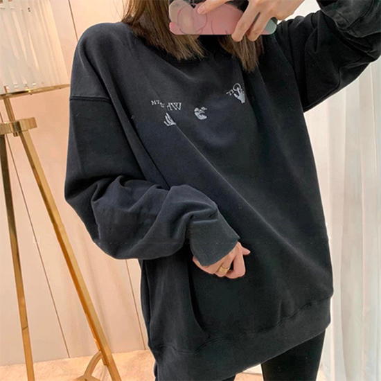 オフホワイト偽物 長袖  スウェットTシャツ