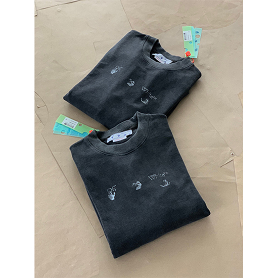 オフホワイト偽物 長袖  スウェットTシャツ