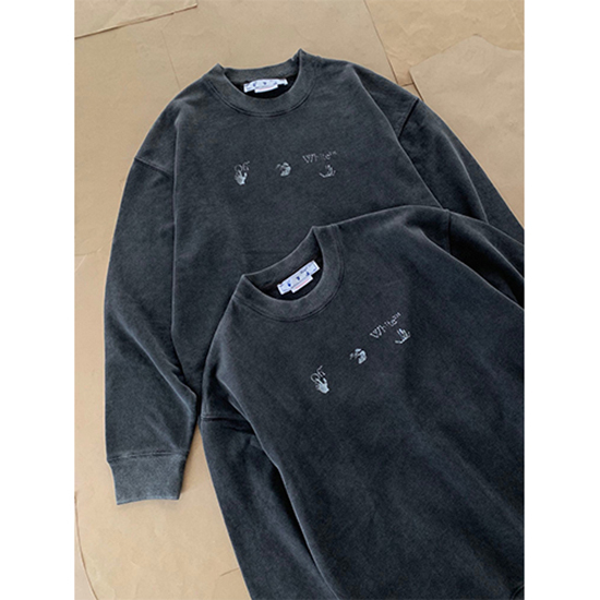 オフホワイト偽物 長袖  スウェットTシャツ