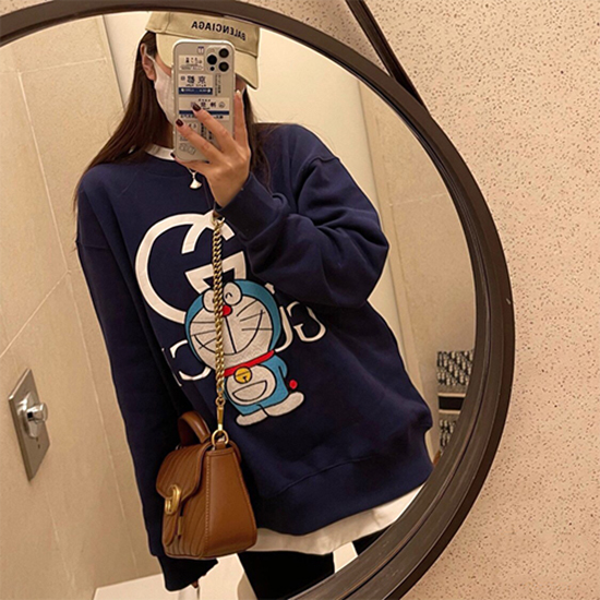 グッチ偽物 × DORAEMONコピー   スウェット長袖 Tシャツ