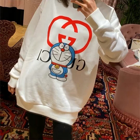 グッチ偽物 × DORAEMONコピー   スウェット長袖 Tシャツ