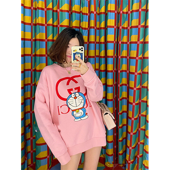 グッチ偽物 × DORAEMONコピー   スウェット長袖 Tシャツ