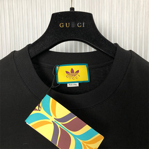 グッチ偽物×アディダスメンズ レディース 半袖Tシャツ