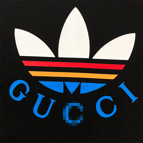 グッチ偽物×アディダスメンズ レディース 半袖Tシャツ
