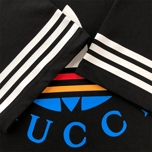 グッチ偽物×アディダスメンズ レディース 半袖Tシャツ