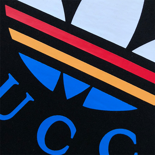 グッチ偽物×アディダスメンズ レディース 半袖Tシャツ