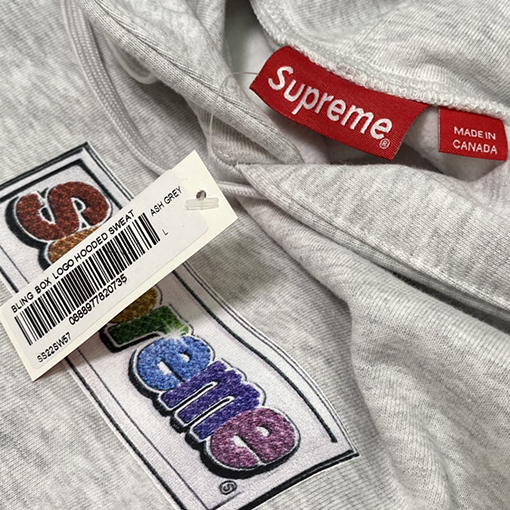 シュプリームコピー Supreme 22SS Bling Box Logo  ボックス·ロゴ フード パーカー