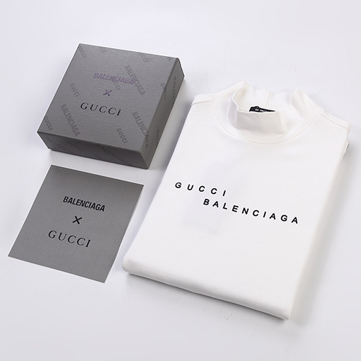 コラボシリーズ グッチ  x バレンシアガ  長袖 Tシャツ 偽物