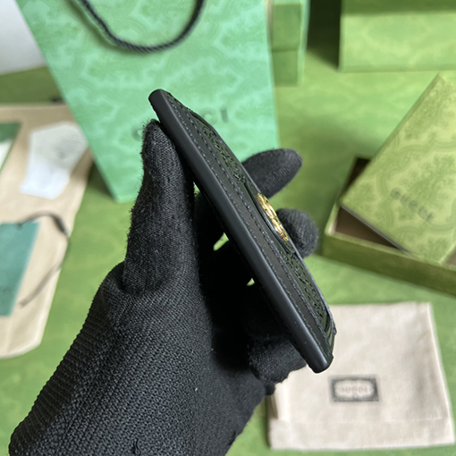 ブランド型番：723790    グッチ偽物  GG Matelassé カードケース   牛皮素材