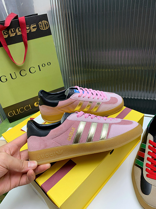 復古系 アディダス×グッチコラボレーション ガゼルスニーカースーパーコピー   Gazelle 2カラー