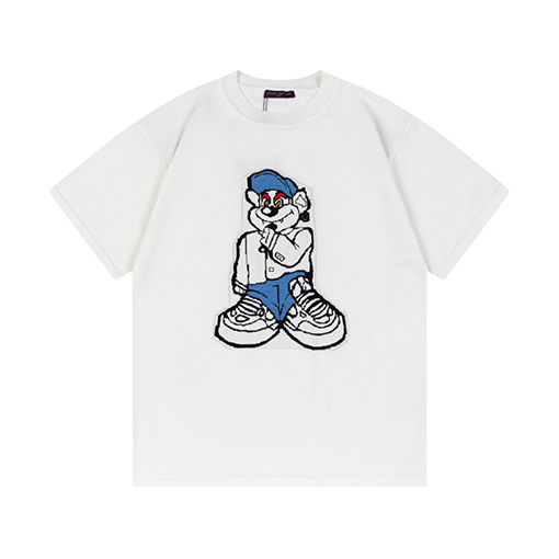 23新品ルイヴィトン服コピー プリント半袖Tシャツメンズファッション通販