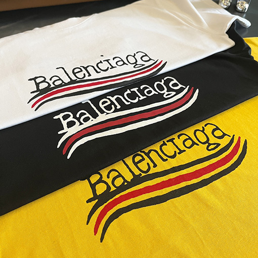 バレンシアガ半袖スーパーコピー BALENCIAGAグラフィティコーラのロゴ半袖Tシャツ