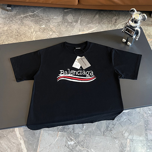 バレンシアガ半袖スーパーコピー BALENCIAGAグラフィティコーラのロゴ半袖Tシャツ