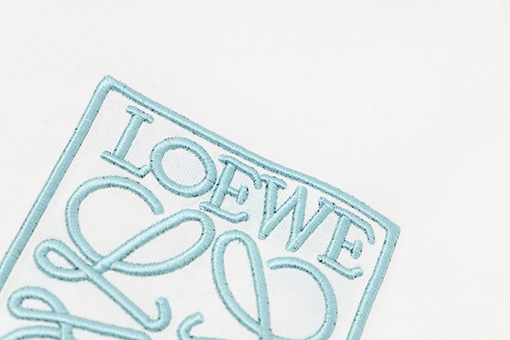 ロエベ半袖Tシャツコピー刺繡ロゴ半袖Tシャツ