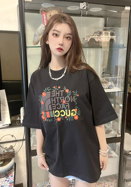 グッチ  x ノースフェイス 半袖Tシャツメンズファッション通販